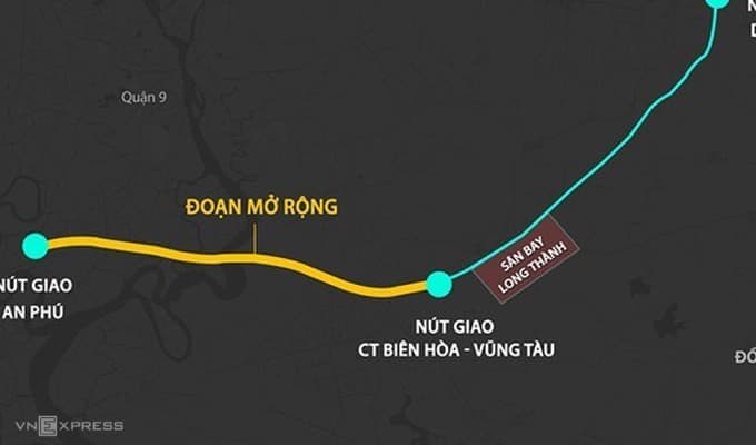 Phuong an mo rong cao toc TP HCM Long Thanh Dau Giay.