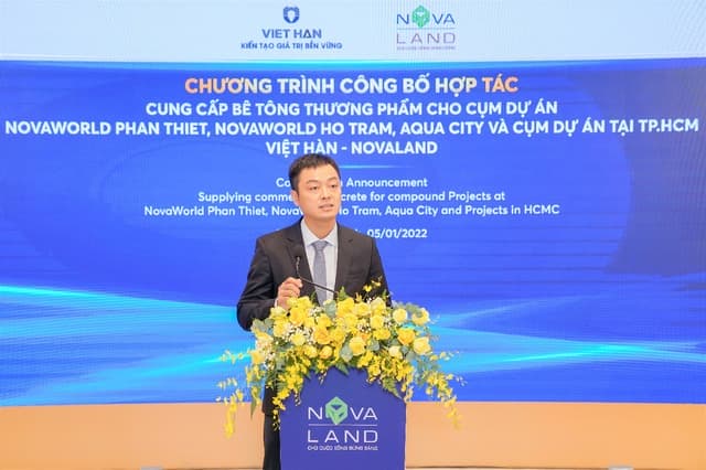 Sự kiện ký kết hợp tác chiến lược giữa bê tông Việt Hàn và Novaland - Ảnh 1.